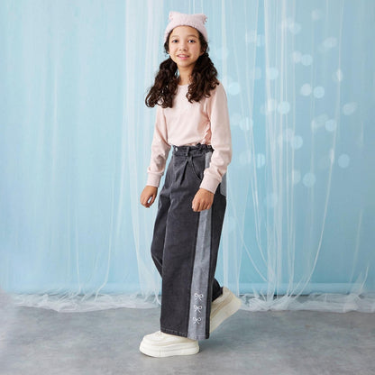 trois lapins 蝴蝶結刺繡荷葉邊衛衣