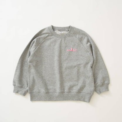 熒光標誌拼色長袖衛衣/運動衫