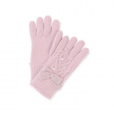 內加絨蝴蝶結手套