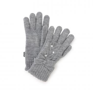 內加絨蝴蝶結手套