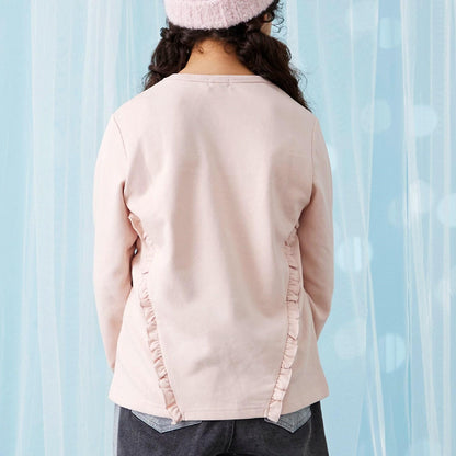 trois lapins 蝴蝶結刺繡荷葉邊衛衣