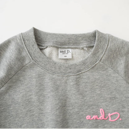 熒光標誌拼色長袖衛衣/運動衫