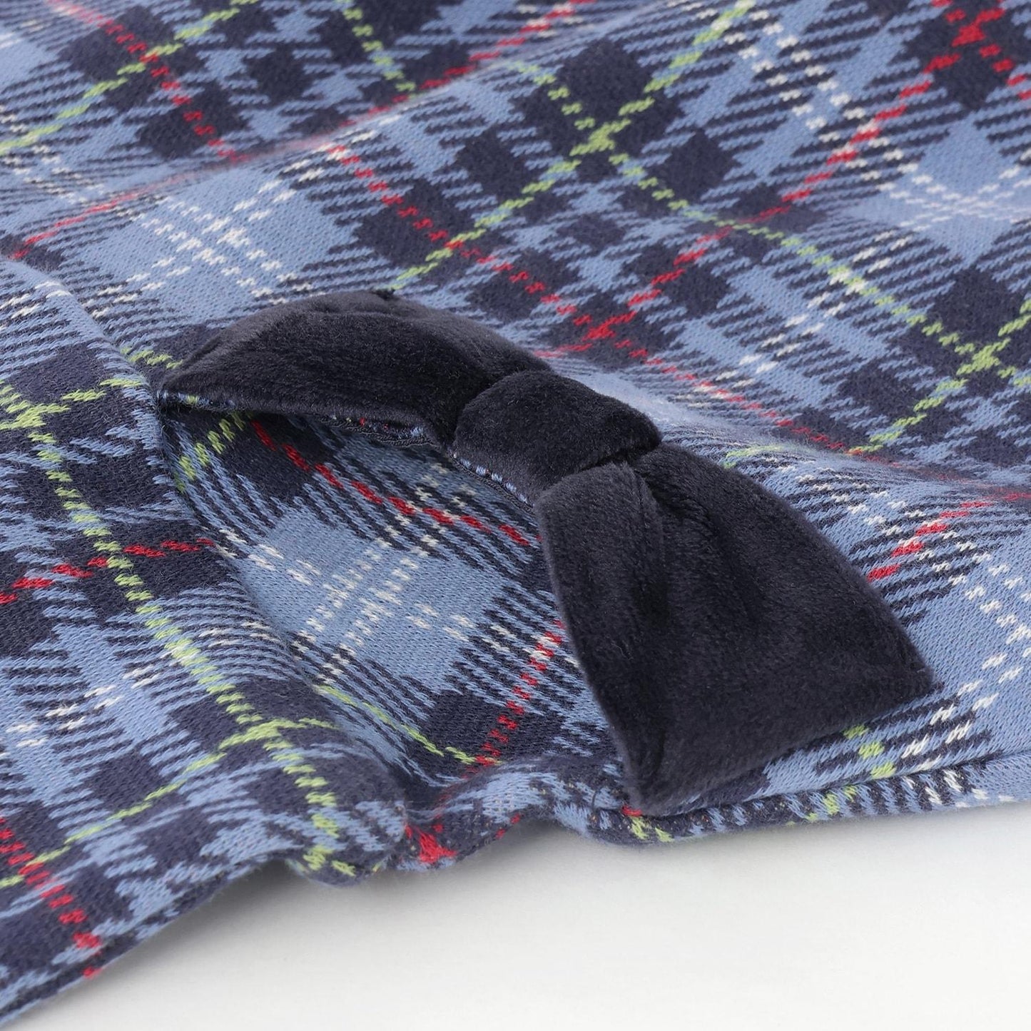 雙層提花格紋連衣裙