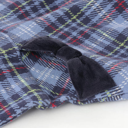 雙層提花格紋連衣裙