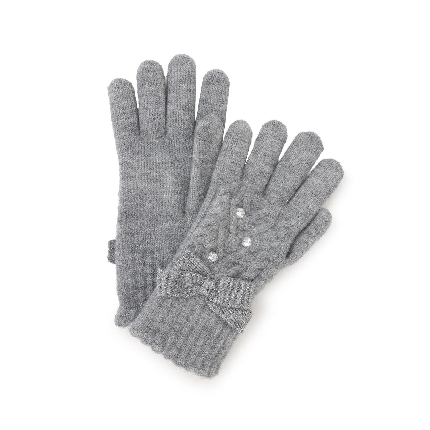 內加絨蝴蝶結手套