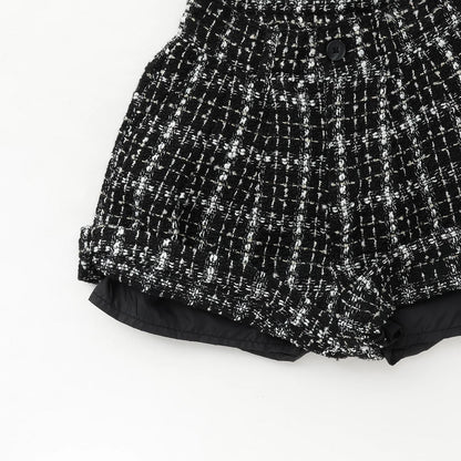 時尚顯瘦假日粗花呢短褲