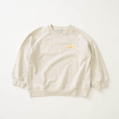 熒光標誌拼色長袖衛衣/運動衫