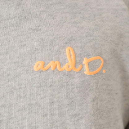 熒光標誌拼色長袖衛衣/運動衫