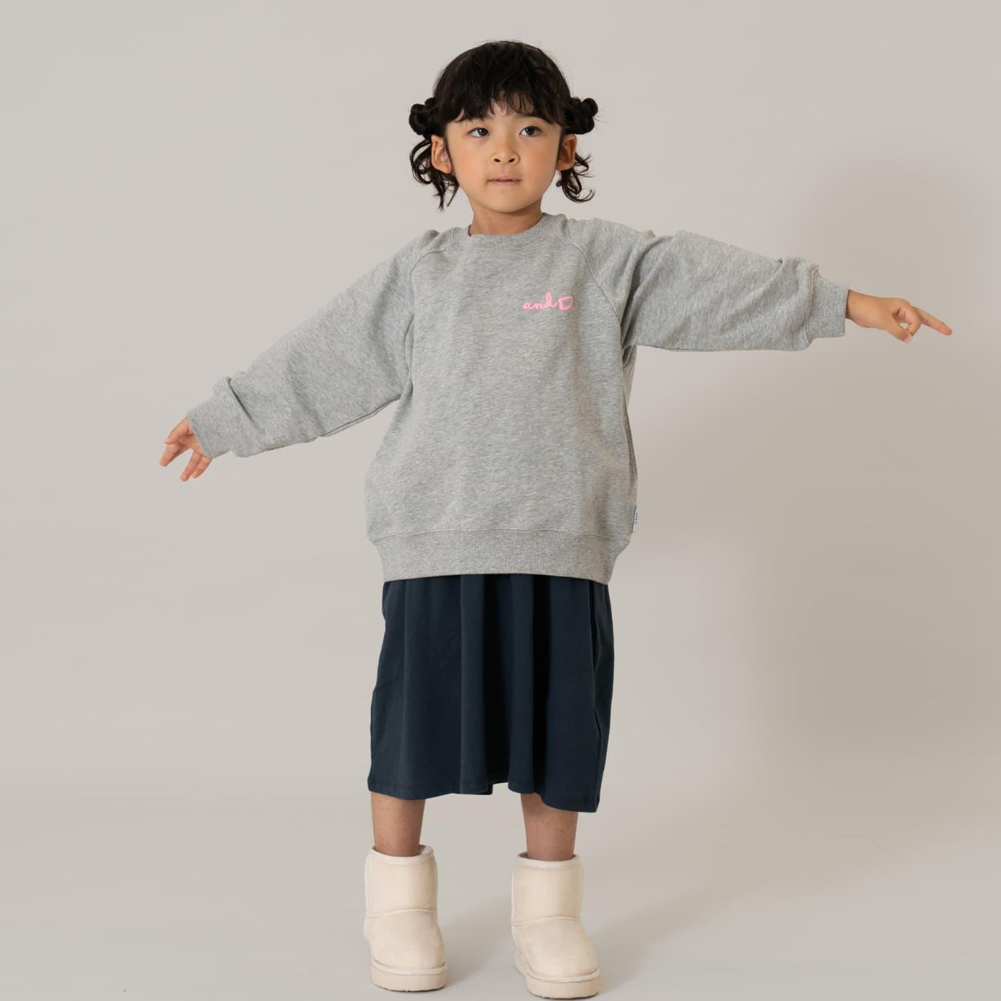 熒光標誌拼色長袖衛衣/運動衫