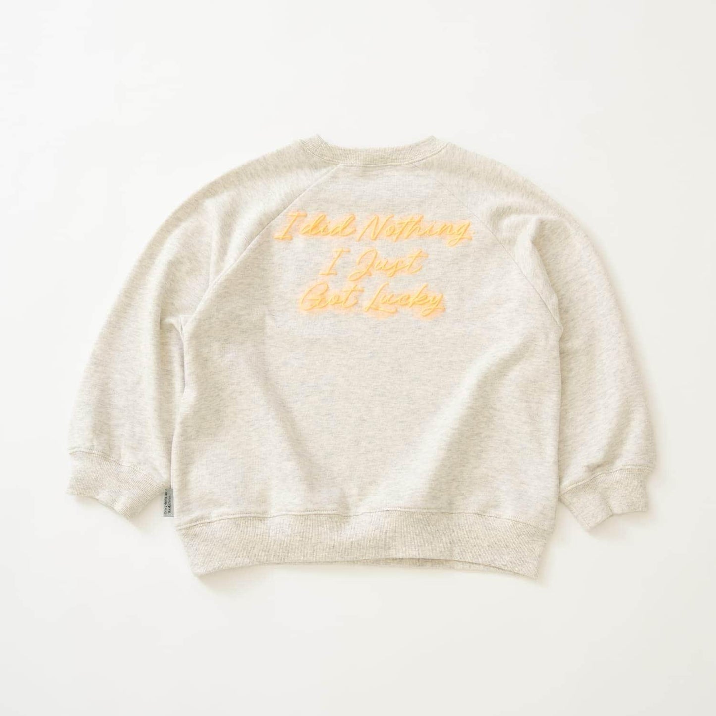 熒光標誌拼色長袖衛衣/運動衫