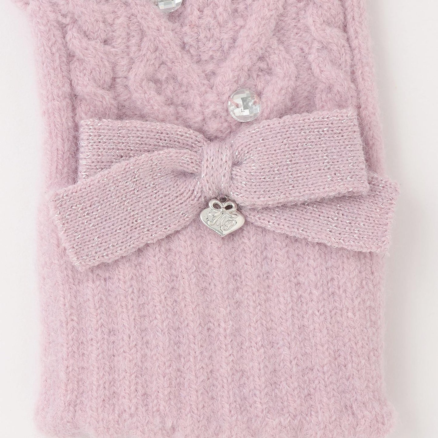 內加絨蝴蝶結手套