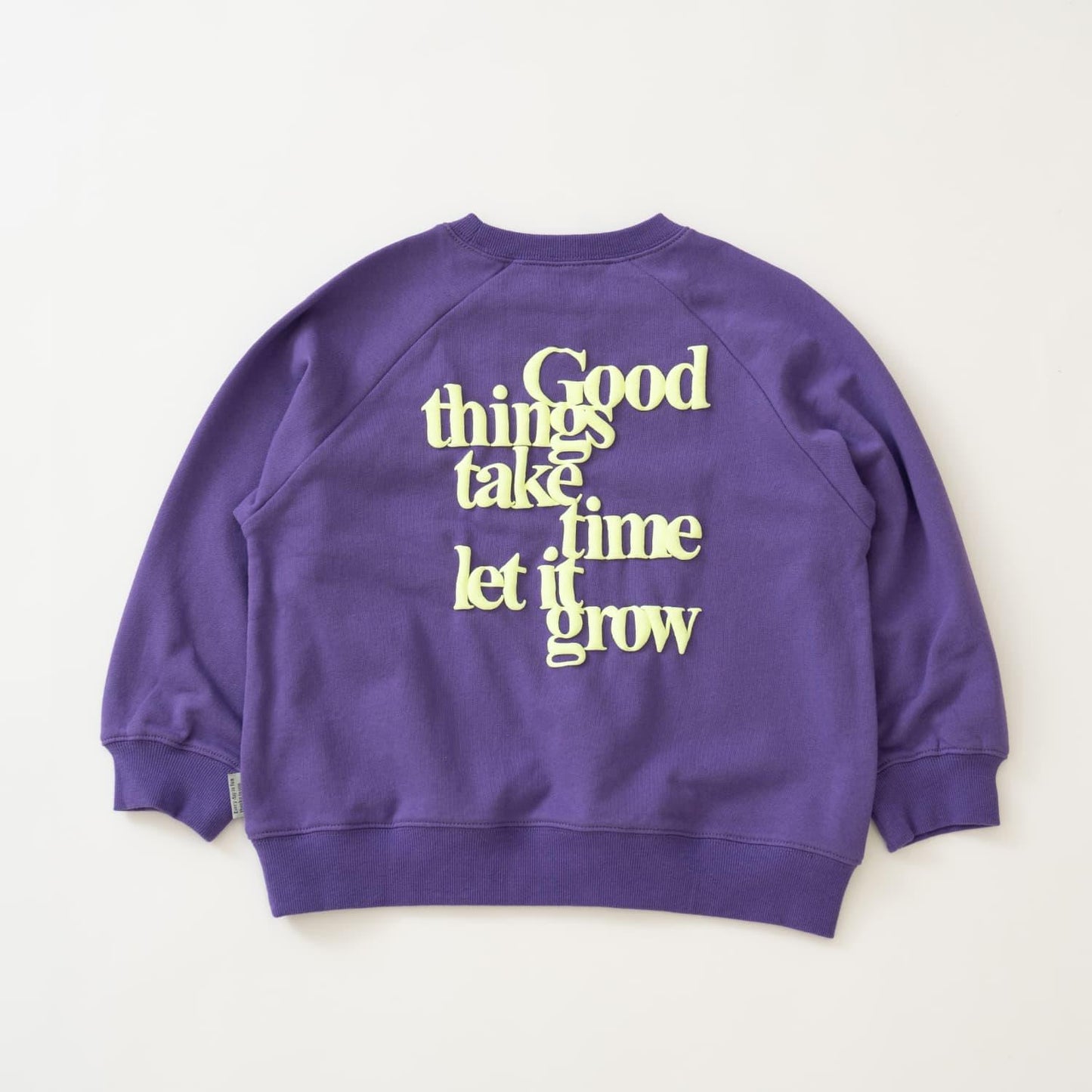 熒光標誌拼色長袖衛衣/運動衫