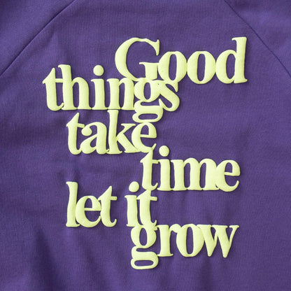 熒光標誌拼色長袖衛衣/運動衫