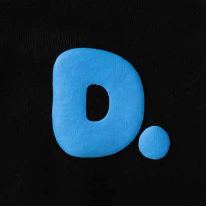 熒光標誌拼色長袖衛衣/運動衫