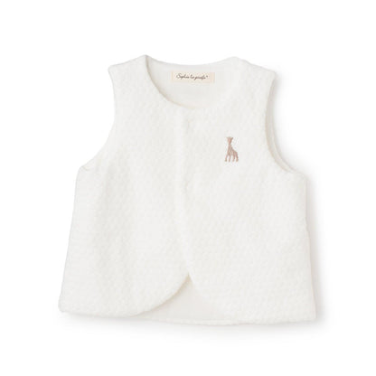 波點天鵝絨背心