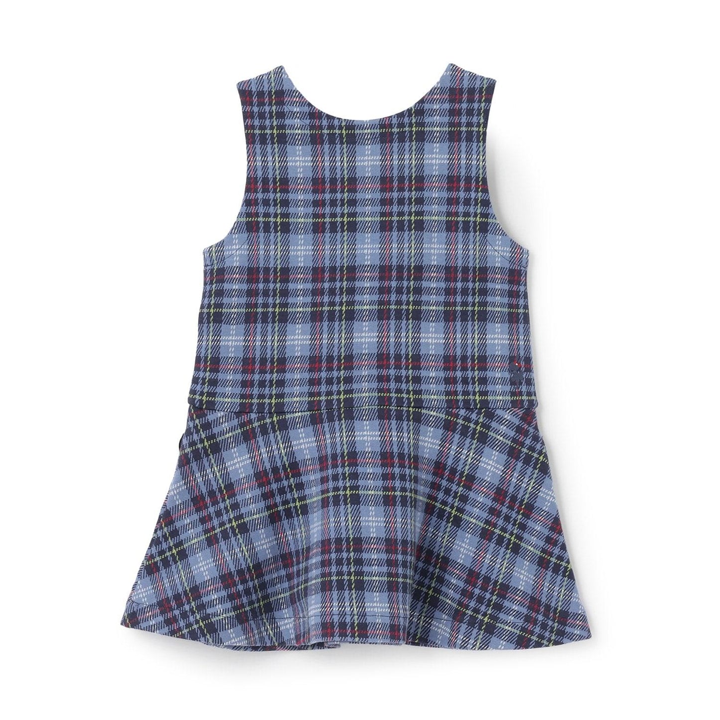 雙層提花格紋連衣裙