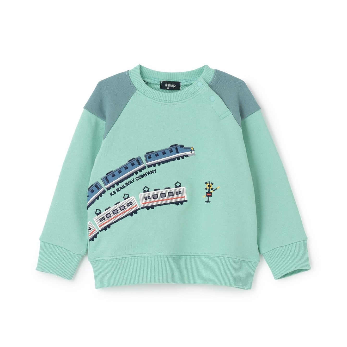 【人氣商品】【直營店無售】電車刺繡條紋袖衛衣