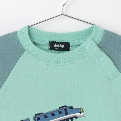 【人氣商品】【直營店無售】電車刺繡條紋袖衛衣