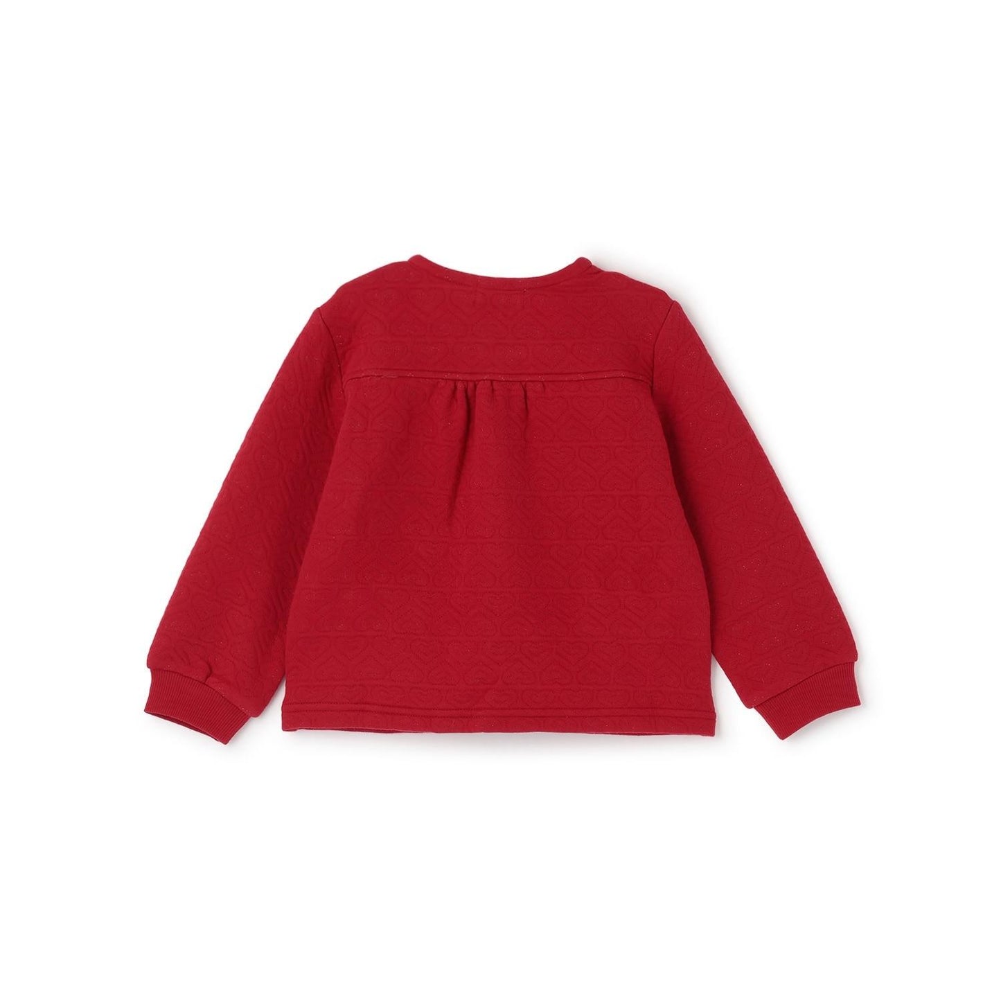 愛心亮片提花拉鍊開衫