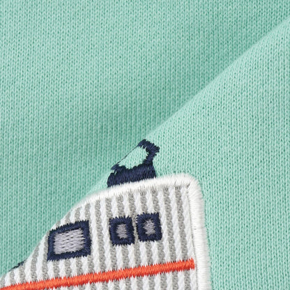 【人氣商品】【直營店無售】電車刺繡條紋袖衛衣