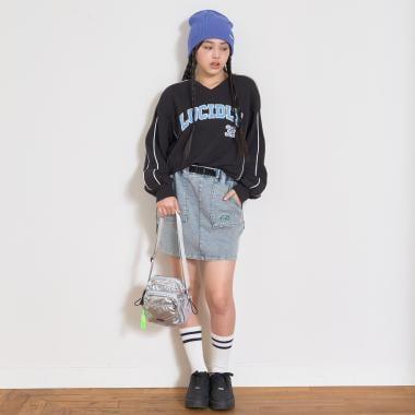 【7days】側邊條紋裙褲