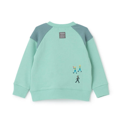 【人氣商品】【直營店無售】電車刺繡條紋袖衛衣