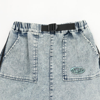 【7days】側邊條紋裙褲