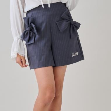 【畢業服】高腰蝴蝶結短褲