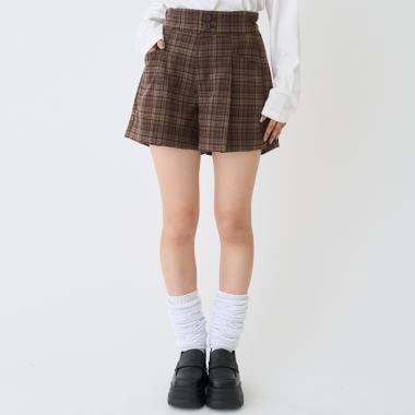 【起毛】顯腿美褶皺喇叭裙褲