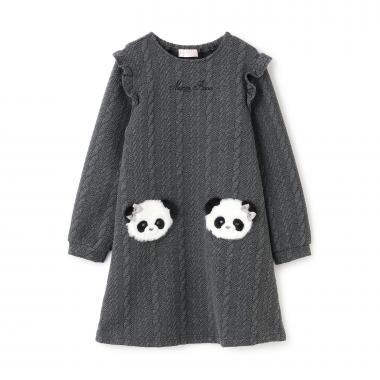 動物貼花裝飾連衣裙