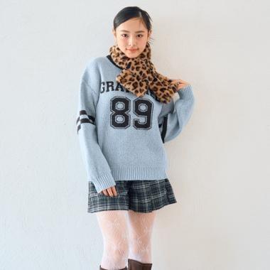 【起毛】顯腿美褶皺喇叭裙褲