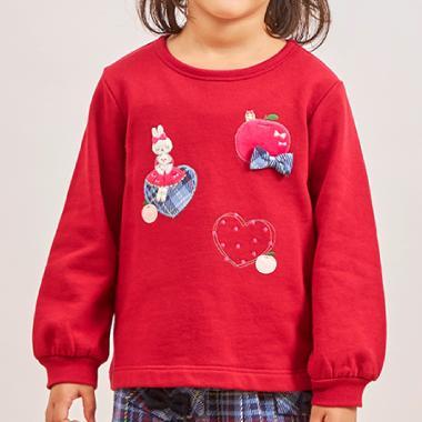 mimi醬&愛心貼布繡加絨衛衣