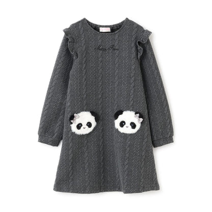 動物貼花裝飾連衣裙