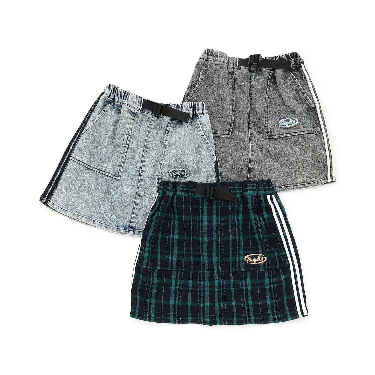 【7days】側邊條紋裙褲