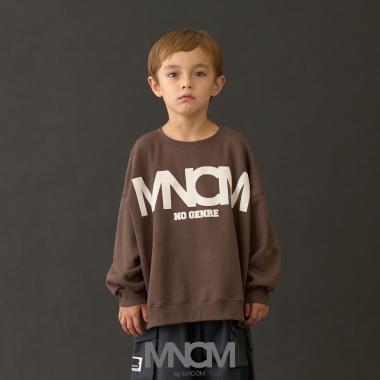 【MNCM】【去毛球加絨衛衣】植絨印花寬鬆衛衣