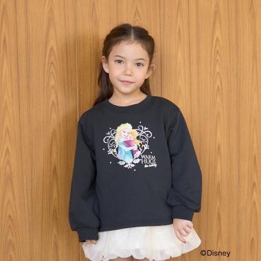 【Frozen】【毛玉バイバイ裡毛裡起毛】亮片閃粉&轉印拼接印花衛衣