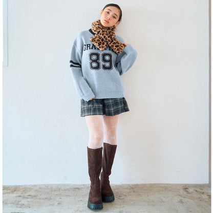 【起毛】顯腿美褶皺喇叭裙褲