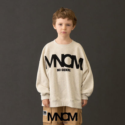 【MNCM】【去毛球加絨衛衣】植絨印花寬鬆衛衣