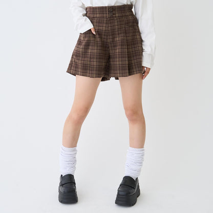 【起毛】顯腿美褶皺喇叭裙褲