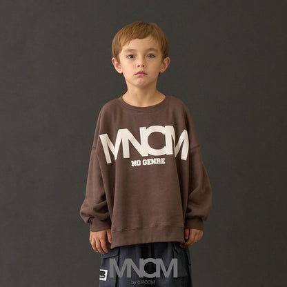 【MNCM】【去毛球加絨衛衣】植絨印花寬鬆衛衣