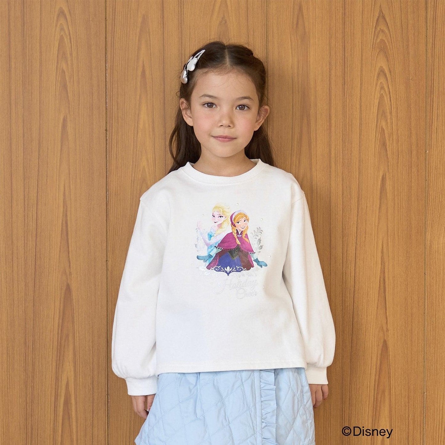 【Frozen】【毛玉バイバイ裡毛裡起毛】亮片閃粉&轉印拼接印花衛衣