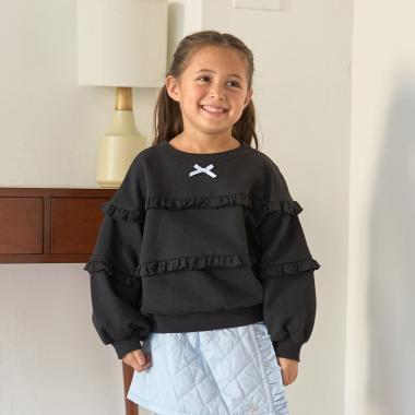 【防起球加絨內裡】【正反兩穿】荷葉邊衛衣