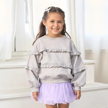 【防起球加絨內裡】【正反兩穿】荷葉邊衛衣