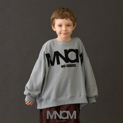 【MNCM】【去毛球加絨衛衣】植絨印花寬鬆衛衣