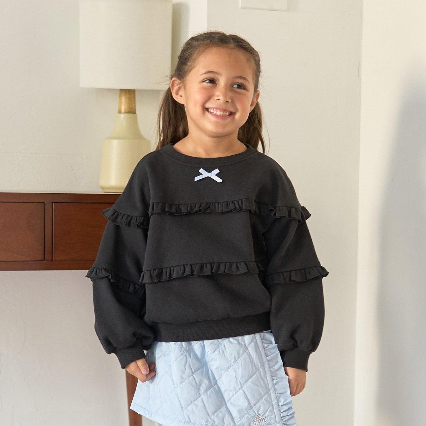 【防起球加絨內裡】【正反兩穿】荷葉邊衛衣