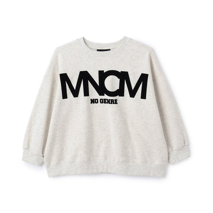 【MNCM】【去毛球加絨衛衣】植絨印花寬鬆衛衣