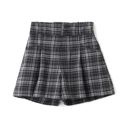 【起毛】顯腿美褶皺喇叭裙褲