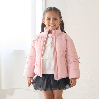 帶蝴蝶結羽絨夾克