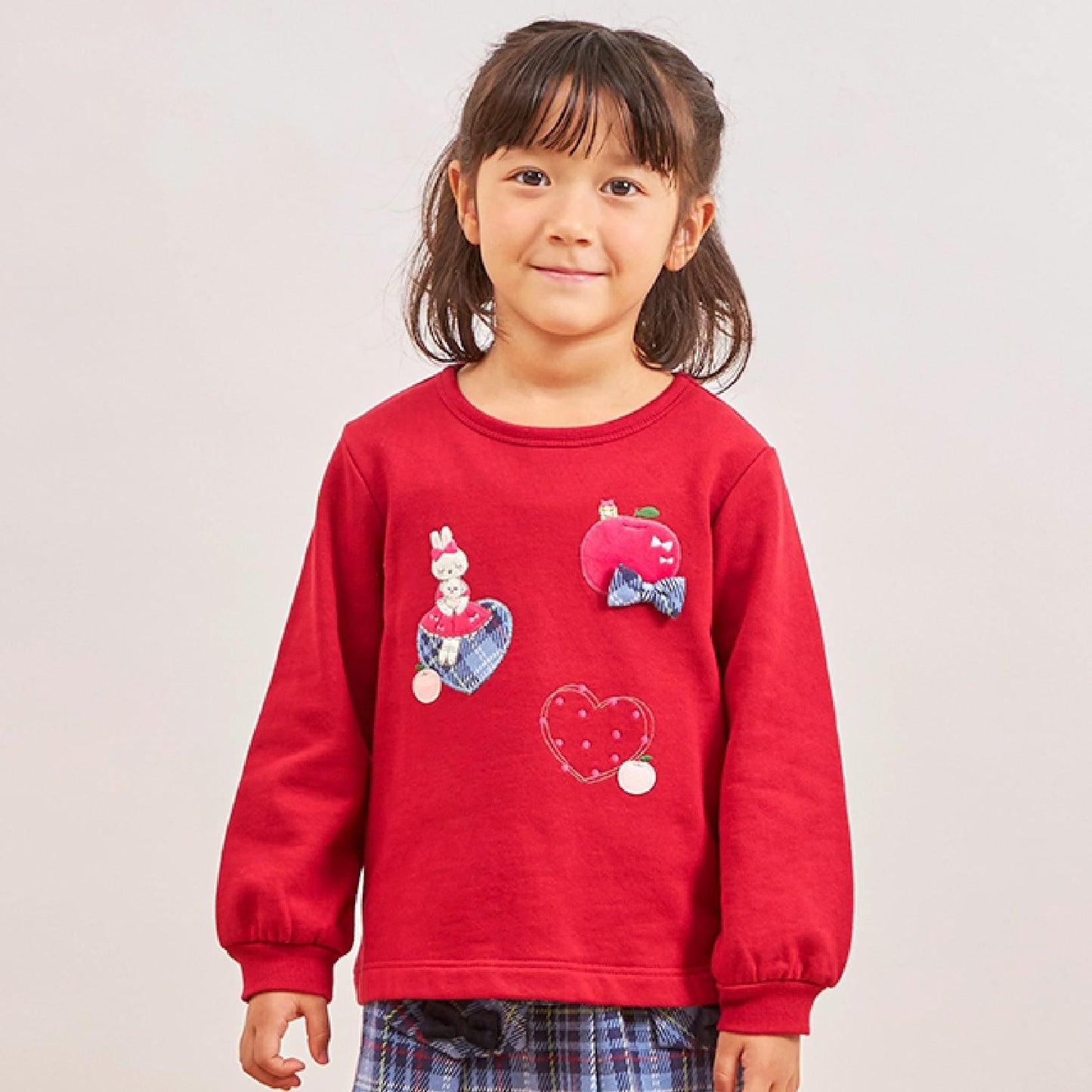 mimi醬&愛心貼布繡加絨衛衣