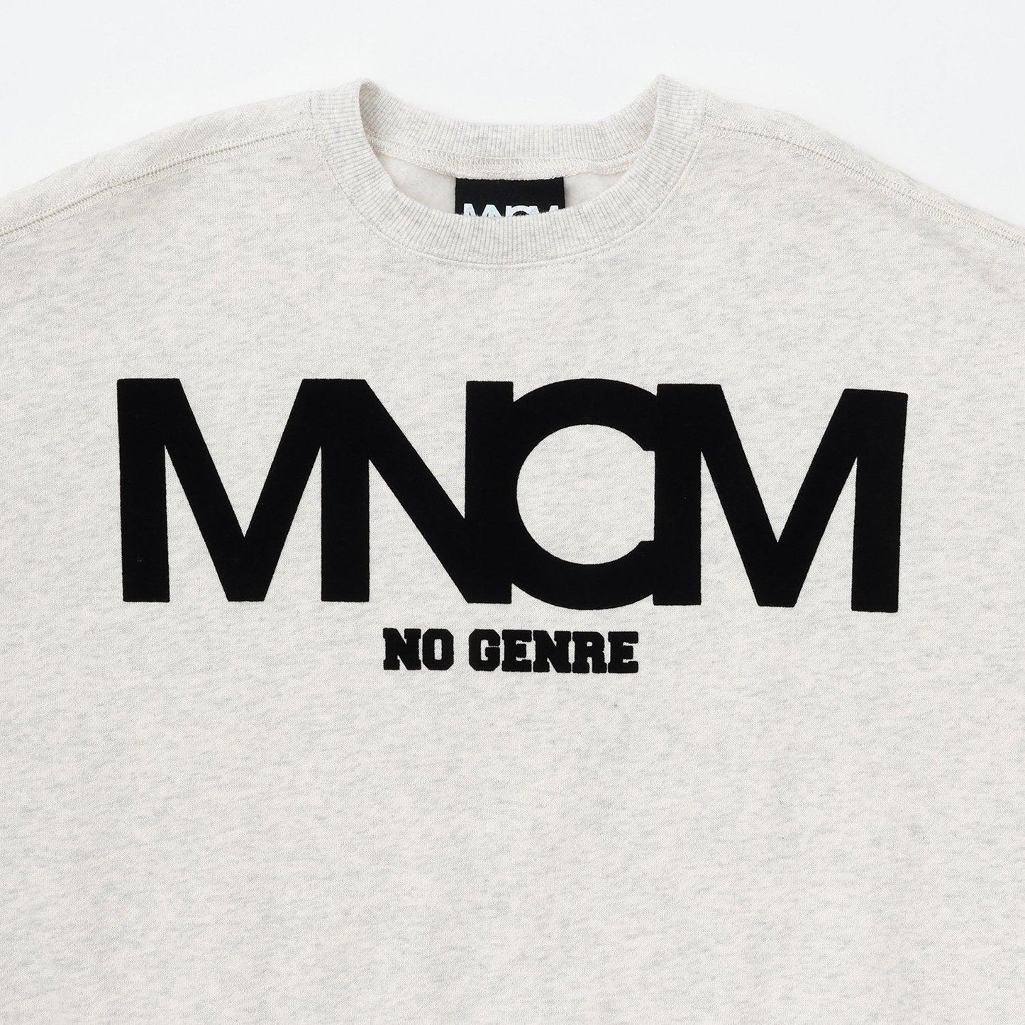 【MNCM】【去毛球加絨衛衣】植絨印花寬鬆衛衣